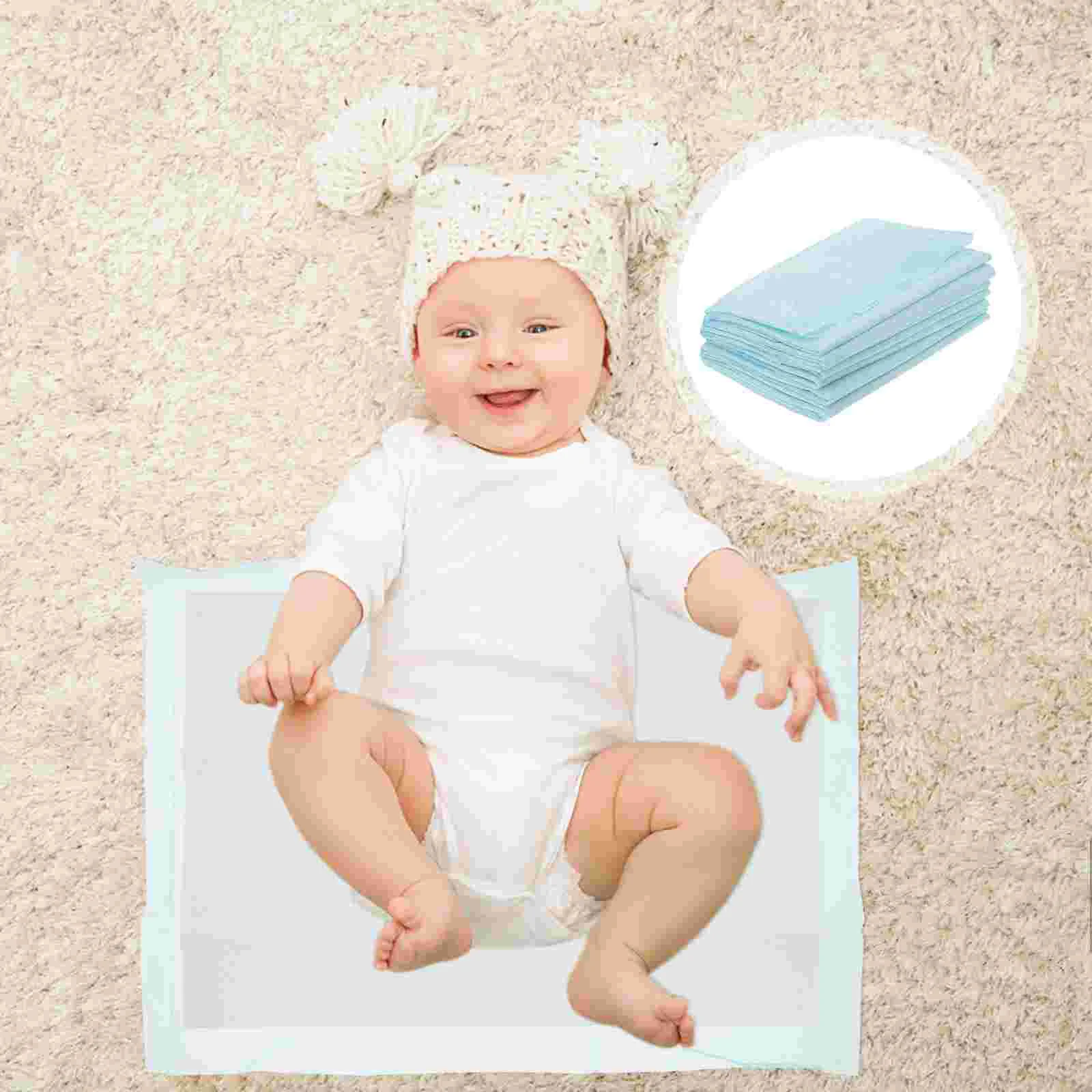 20pcs Newborn Baby Disposable Bed Protection Absorbent Pads Breathable Waterproof Baby Diapers Nappies