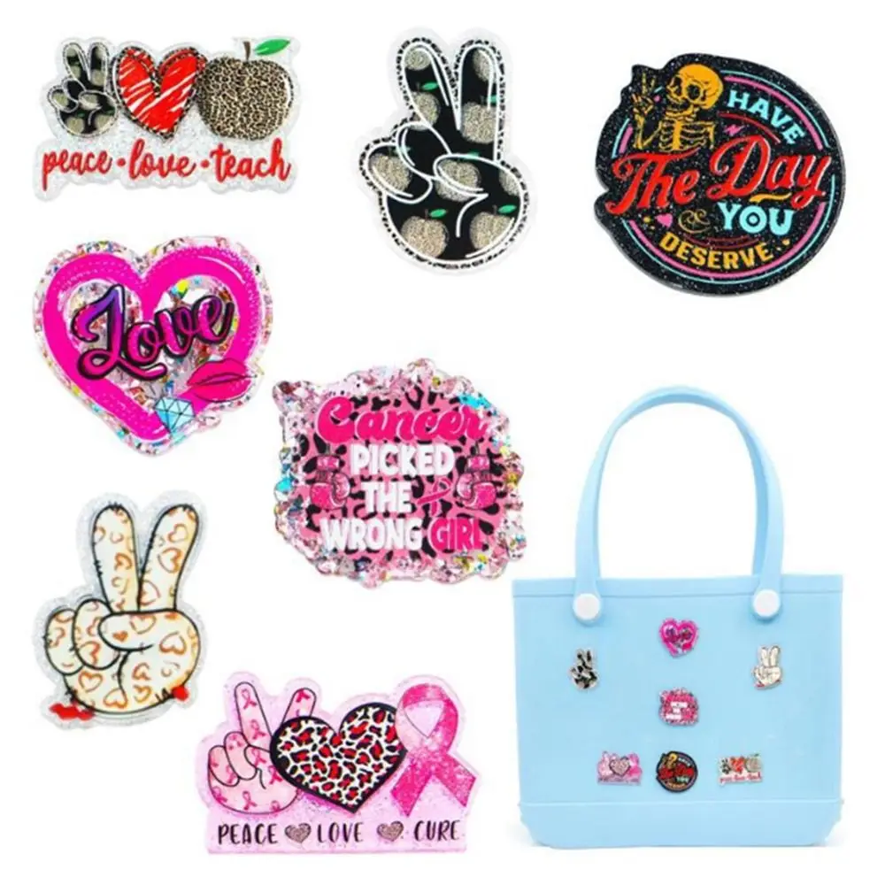 

1Set DIY Resin ​Charms for Bogg Bags Cartoon Pearl Flowers Beach Bag Accessories Charms Beach Bag Decoration for Bogg Bag Woman