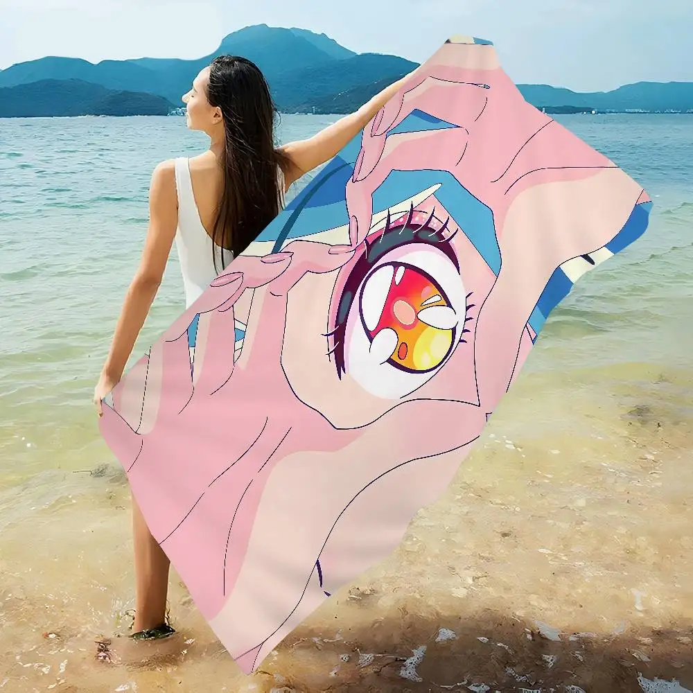 Urusei Yatsura Anime Microfiber Blanket Quick Drying Beach Towels Oversized Printing Super Absorbent Pool Towel Blanket