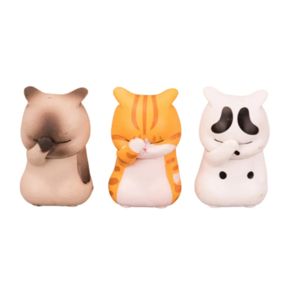 1Pcs/9Pcs 재미 미니 고양이 미스터리 상자 귀여운 분노와 고통 표현 블라인드 박스 어린이 생일 Christma 선물 사랑스러운 물건