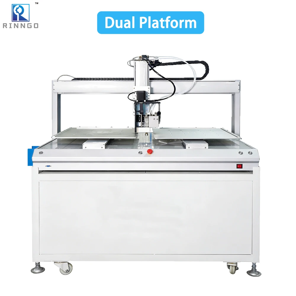 Dual Platform 3 Axis Desktop  Customized Cnc Semi Automatic  Two Component Cold Hot Melt Glue Dispensing Machine