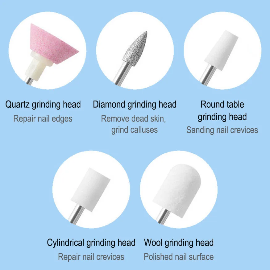 Professional-Grade Nail File with Base: Portable Electric Nail File for Home Use. Shapes and Polishes in One Step. Achieve Salon