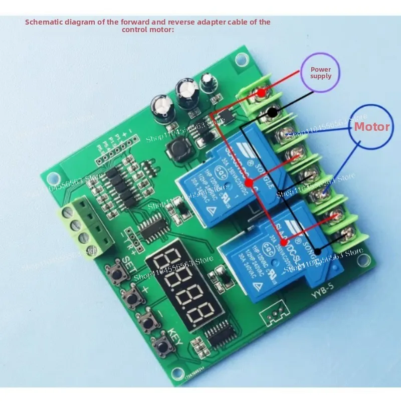 Двигатель контроля температуры, вращение вперед и назад, охлаждение шасси, двойной релейный переключатель, модуль DS18B20