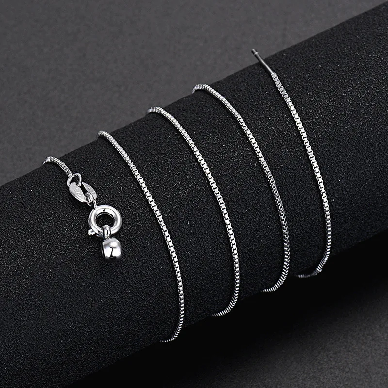 Wholesale Genuine 925 Sterling Silver Piercing Box And O Chain Making DIY Handmade Necklace Accessories
