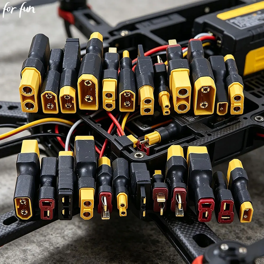 For Fun Adapter XT30 XT60 XT90 TRX T Plug Deans Male Female Conversion Plug Connector Wireless RC LiPo Battery Control Parts DIY
