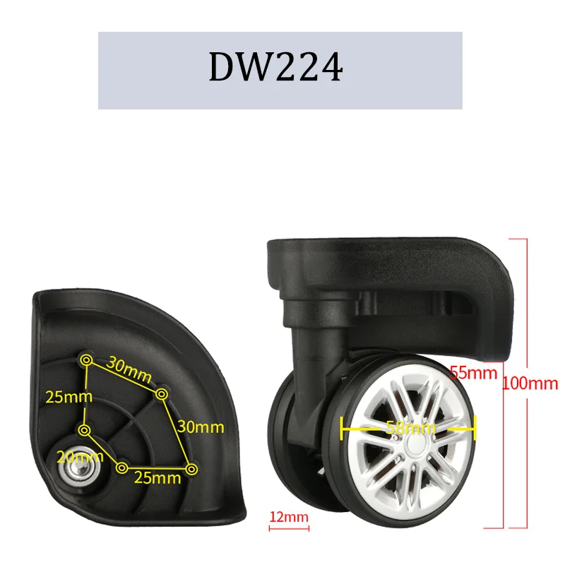 For American Tourister DW224 Luggage Universal Wheel Replacement Rod Box Accessories Combination Box Roller Pulley Quiet Wear