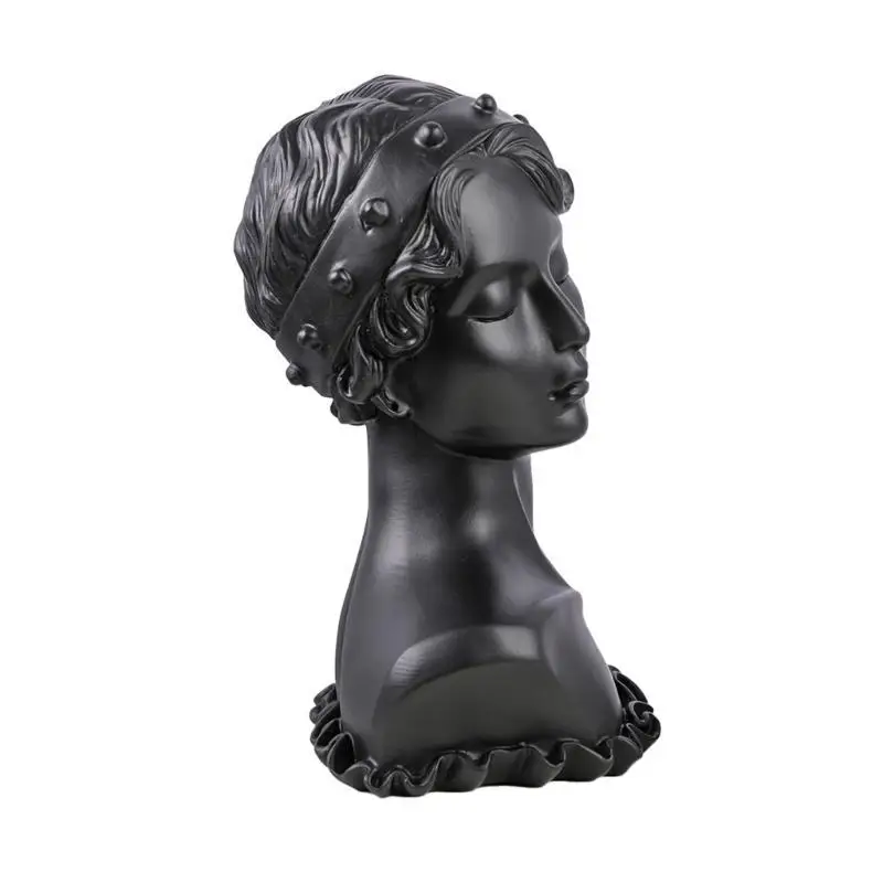 

31BB Mannequin Shaped Necklace Storage Rack Elegant Earrings and Rings Holder Jewelry Display Stand for Pendants