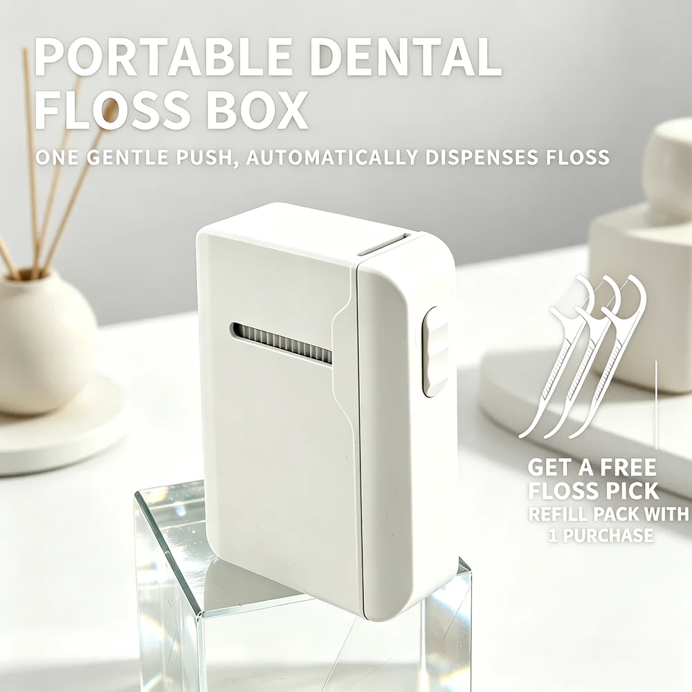 

Зубные флоссеры (80 шт.) с автоматическим держателем, портативный футляр для хранения, профессиональный уход за полостью рта для дома и путешествий