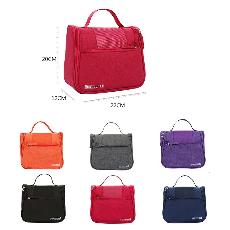 Tas riasan wanita, tas peralatan mandi tahan air menggantung tas cuci kamar mandi