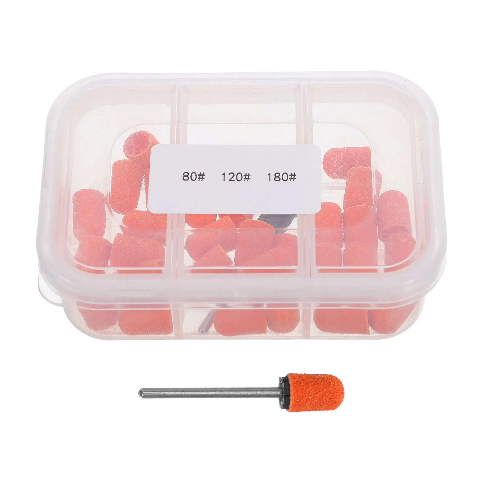 

30 Sets Nail Drill Sanding Caps 7Mm Fine Grit Grinding Bands Fabric Foot Sander Foot Callus Remover Professional Nail Drill Bits