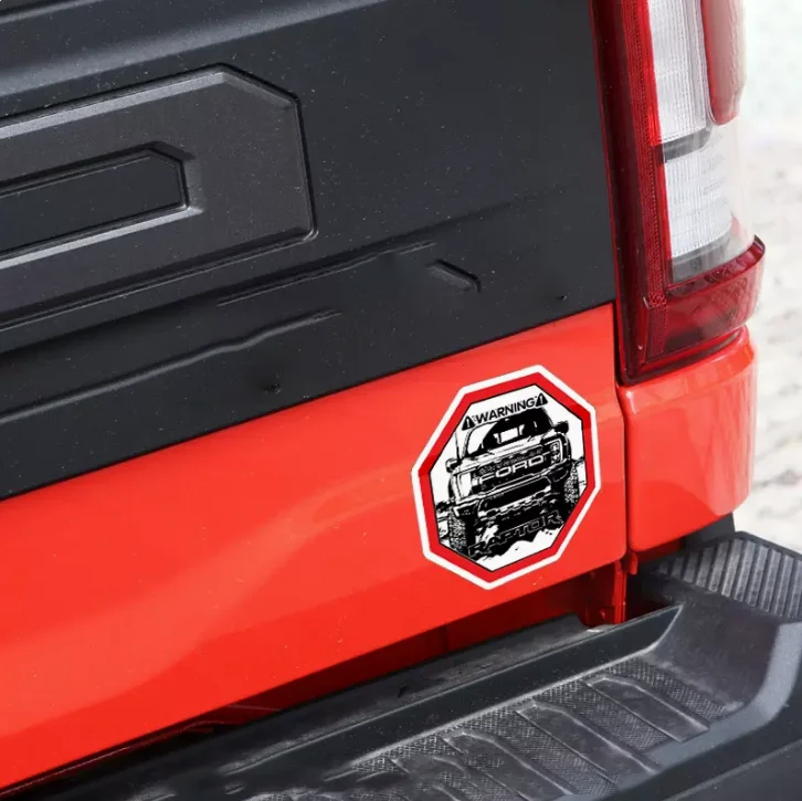 Car Styling Stickers for Warning 2nd and 3rd Generation Raptor Silhouette Adventure Applique Motocross Auto Window Body Decals