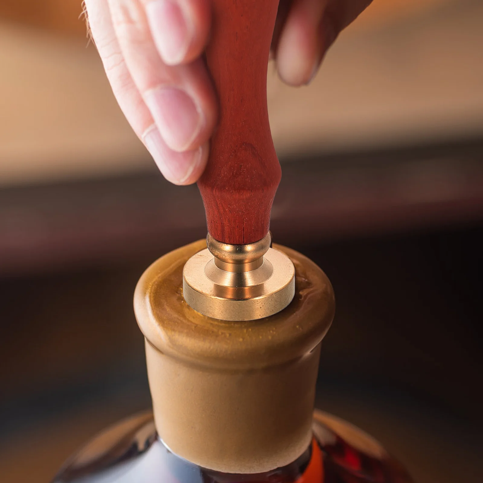 

Seal Vintage Wood Copper Head Festival Craft Sealing Wax DIY Wax Sealing Stamp Letter Pattern Stamp Scrapbook Decoration