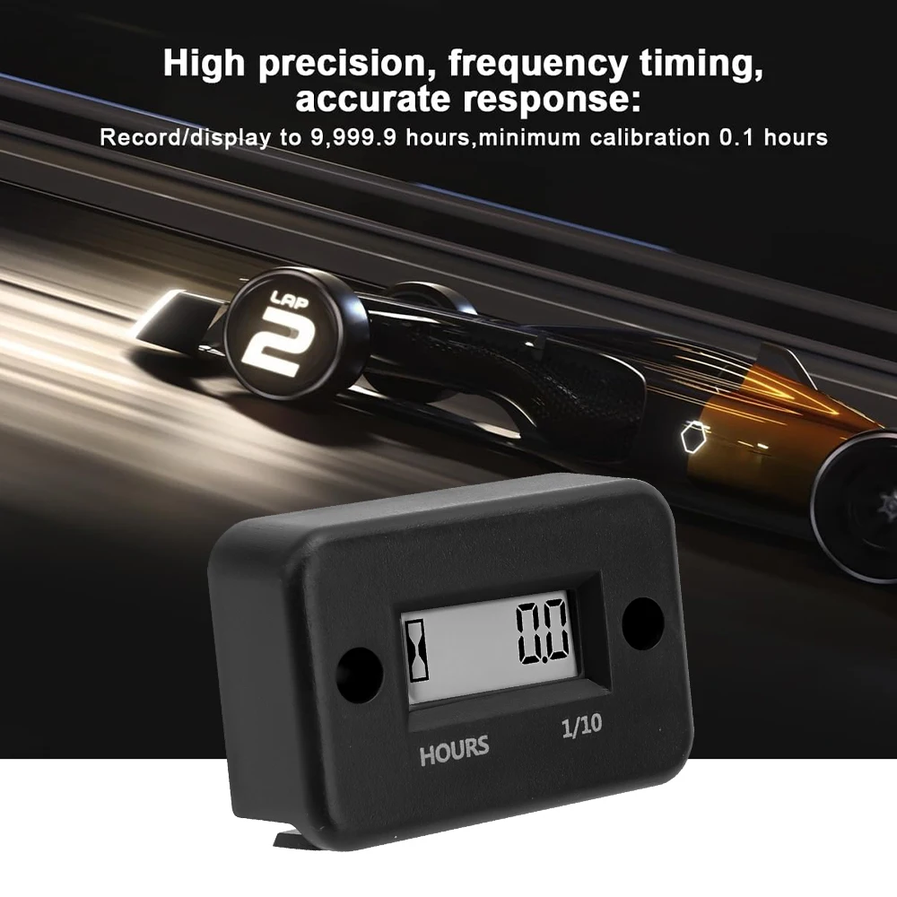 أجزاء الدراجة النارية مقاييس المحرك الموقت ساعة العمل متر مقاوم للماء شاشة الكريستال السائل الرقمية الوقت Gause ل Atv قارب موتو الآلات