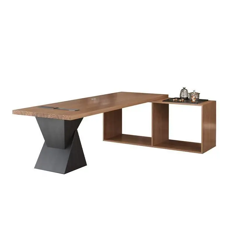 

Solid wood integrated dual-purpose large , office boss luxury, new Chinese style