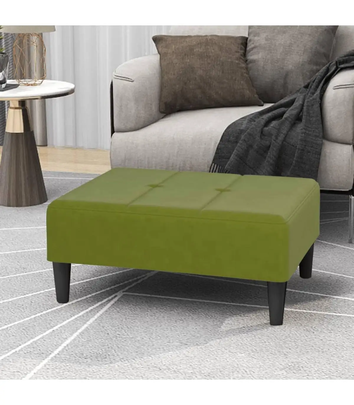 Green Velvet footrest 78x56x32 cm Ottomans