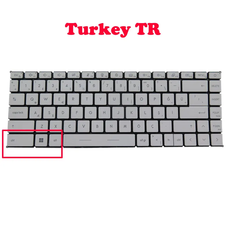 Backlit RU PO TR NE BE CS KR Keyboard For MSI Modern 14 A10M A10RAS A10RB B10R B10MW B10RASW MS-14D1 MS-14B3 White No Frame New