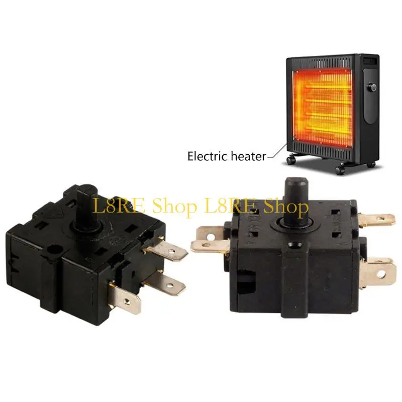 L8RE AC 250V Electric Room Heater 2 Gears 3 Pin 3 Gears 5 Pin Rotary Switch Selector