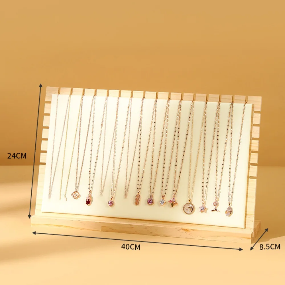 

New Wood Jewelry Display Stand Square Vertical Necklace Organizer Detachable Earrings Shelf Jewelry