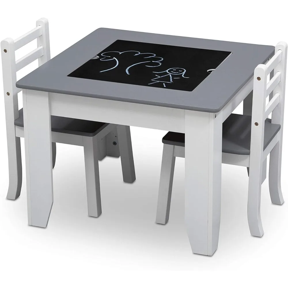 Delta Children Chelsea 3-Piece Table and Chairs Set with Storage