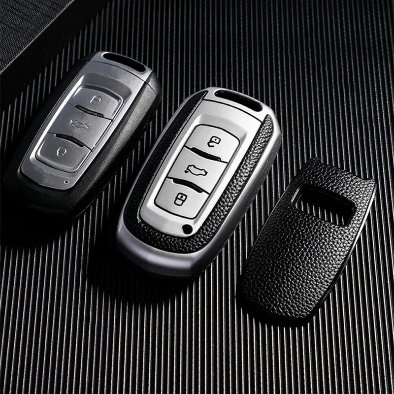 Leather TPU Car Smart Key Cover Case Shell Fob for Geely Atlas Boyue NL3 EX7 SUV GT GC9 Emgrand X7 Borui Auto Holder Accessories