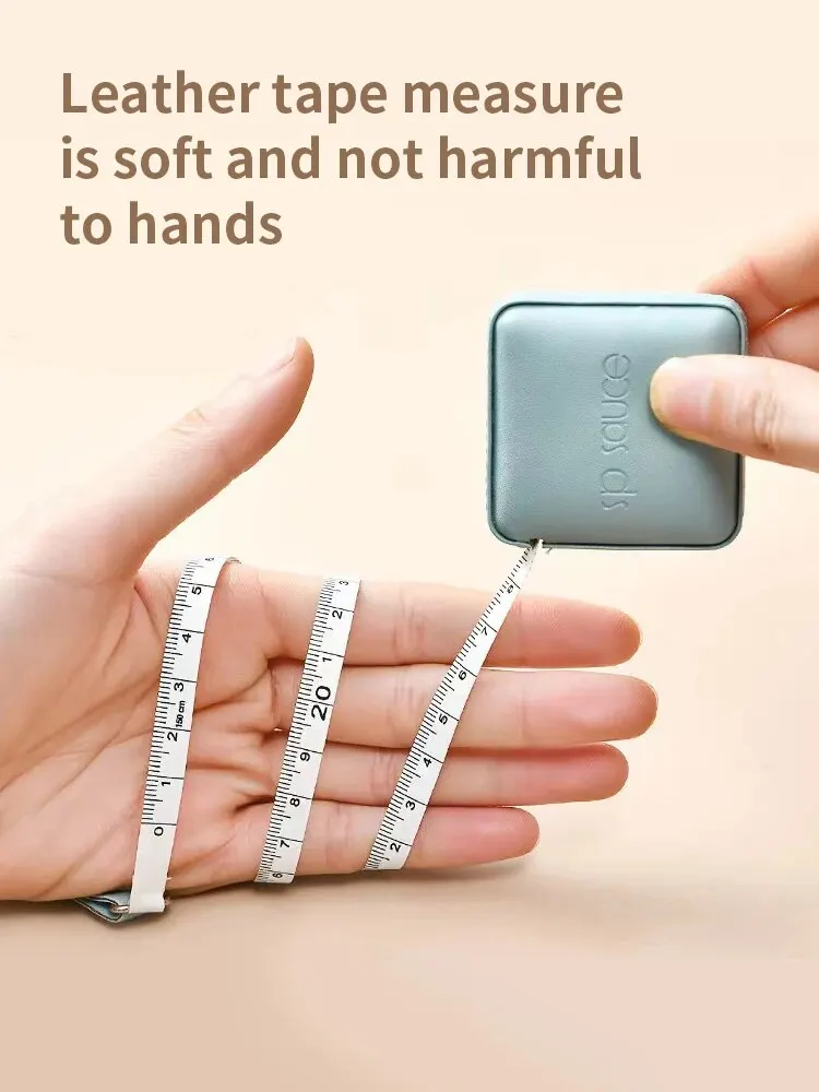 1 قطعة شريط قياس مربع لينة دفع زر أشرطة القياس الجسم قياس شريط ناعم قابل للسحب بوصة الشريط للخياطة دو