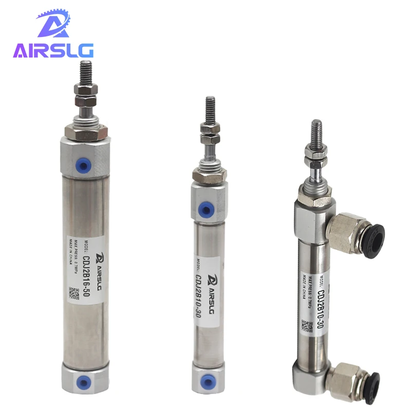 

CDJ2B Type CDJ2B10 CDJ2B16 Mini Pneumatic Cylinder Double Acting Single Rod -35-40-80-100-125-150-175-200 mm Stroke Air Cylinder