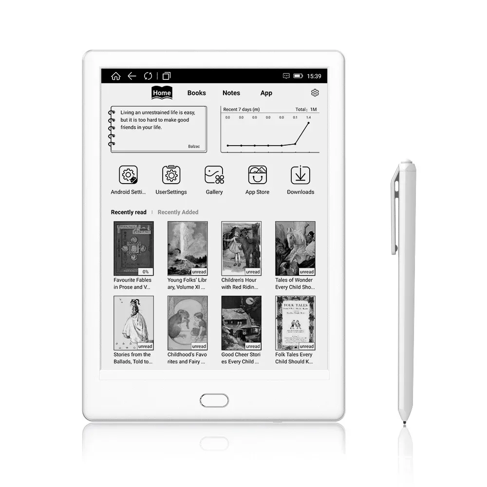 7.8 inch Android WIFI ink capacitor electromagnetic screen school e-book reader e-paper book T78 development custom