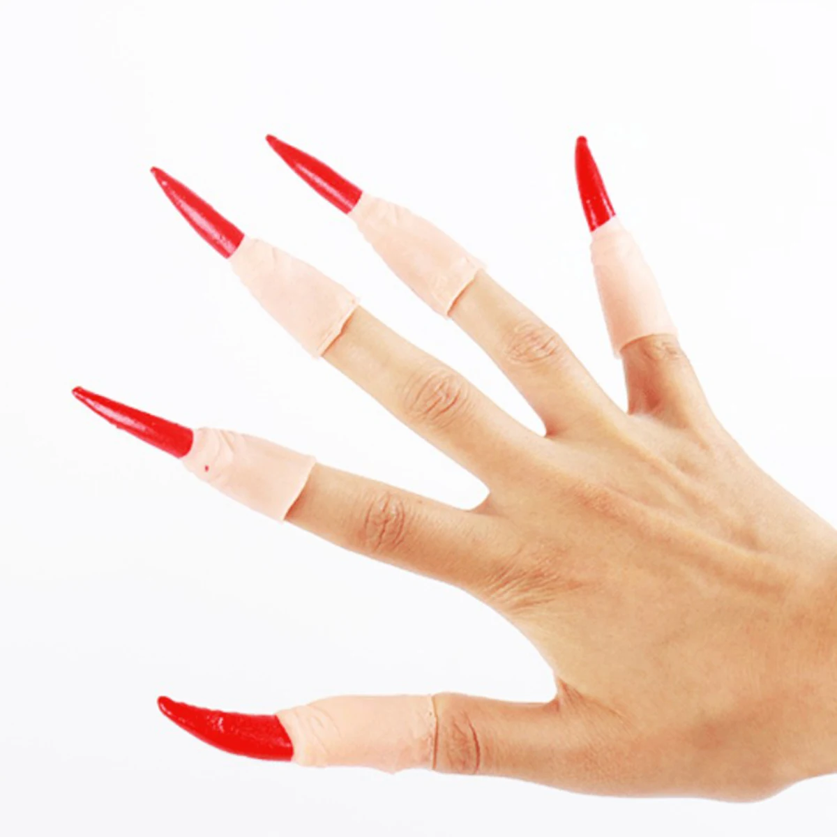 

10pcs Zombie Nails Creepy Fingernail Claws Long Tip Halloween Costume Accessory For Witches Vampires Masquerade Party Props