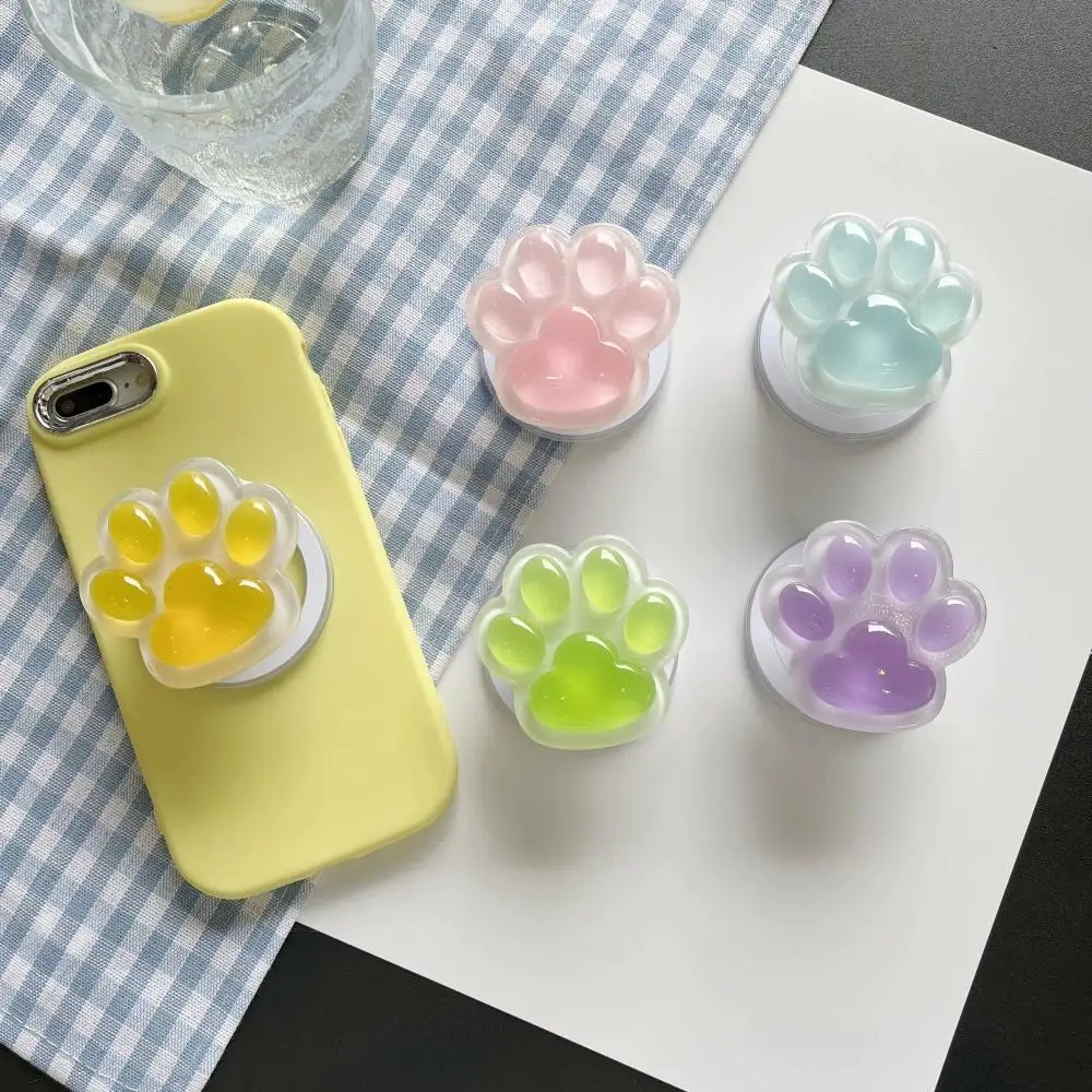 1pc Creative Portable Colorful Extendable Cat Paw Shape Mobile Phone Cushion Stand With Magnetic Attraction Desktop Stand For Wa