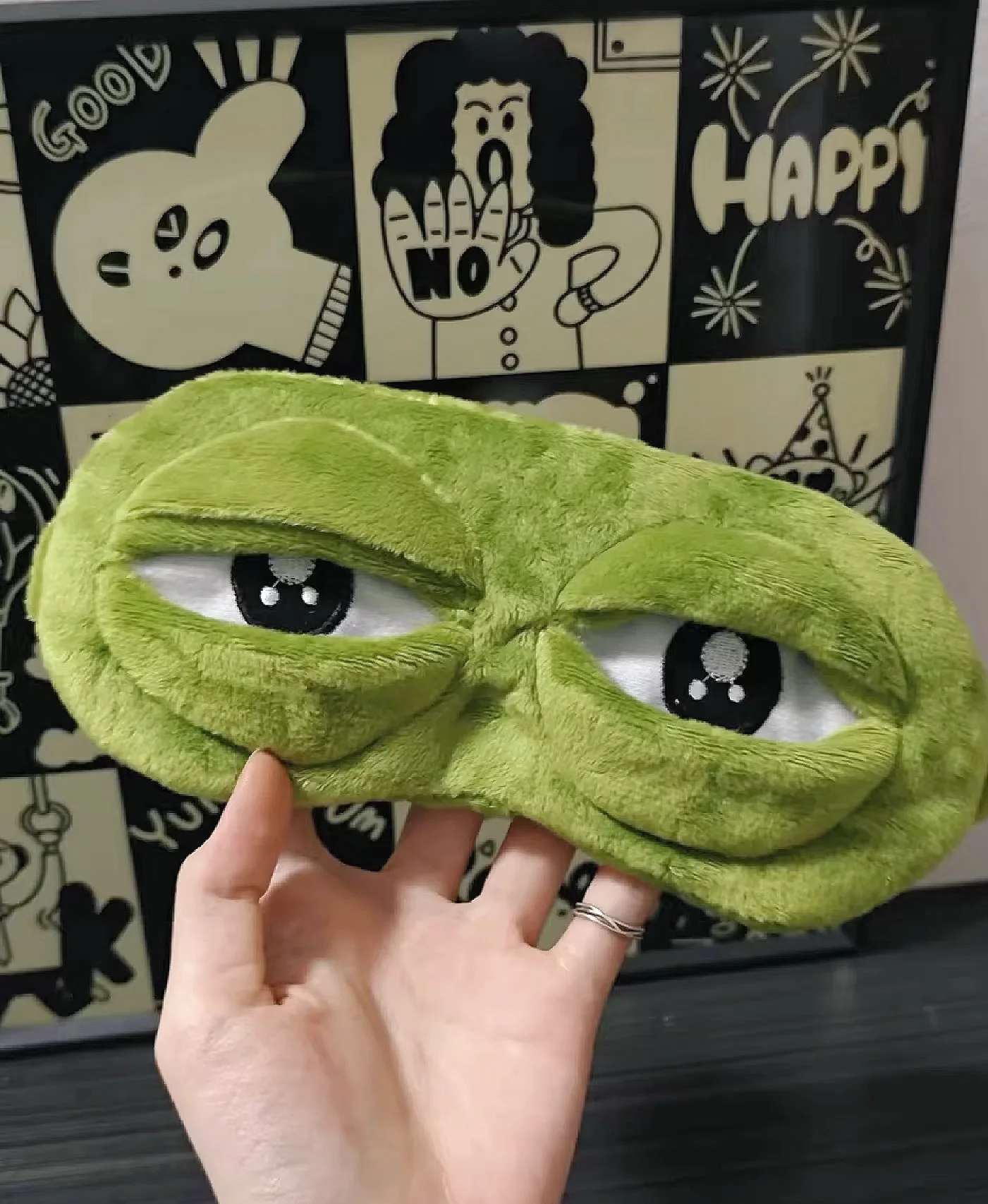3D Frog Sleep Mask Eyeshade Office Eyepatch Creative Cartoon Eye Cover Portable Travel Relax Blindfold Sleeping Mask Kid Adult