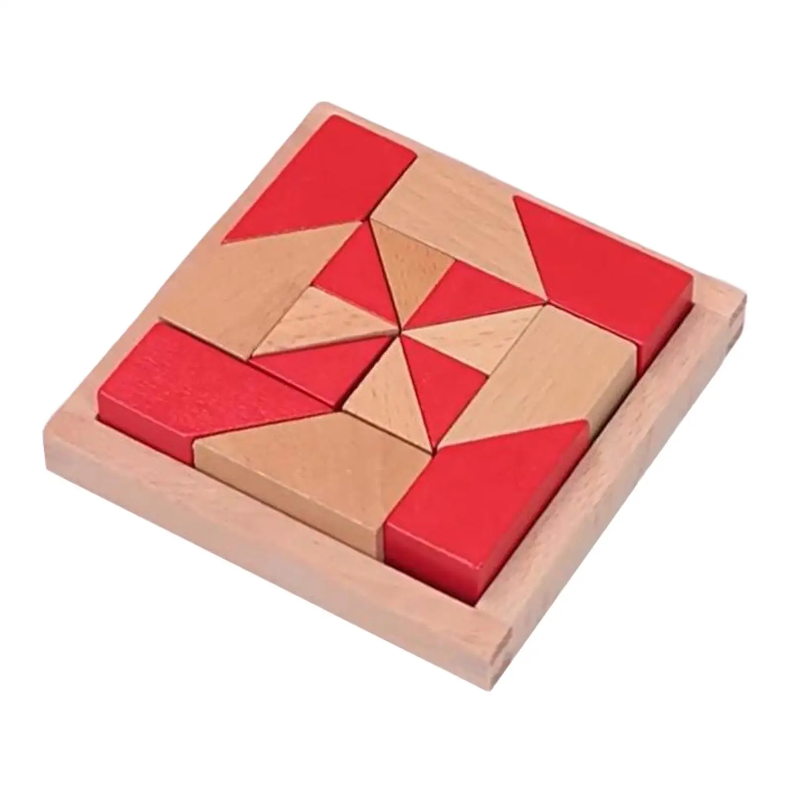 Wooden Blocks Puzzle Holiday Gifts Problem Solving Skills Shape Recognition Travel Toy IQ Game Montessori for Kids Children Boys