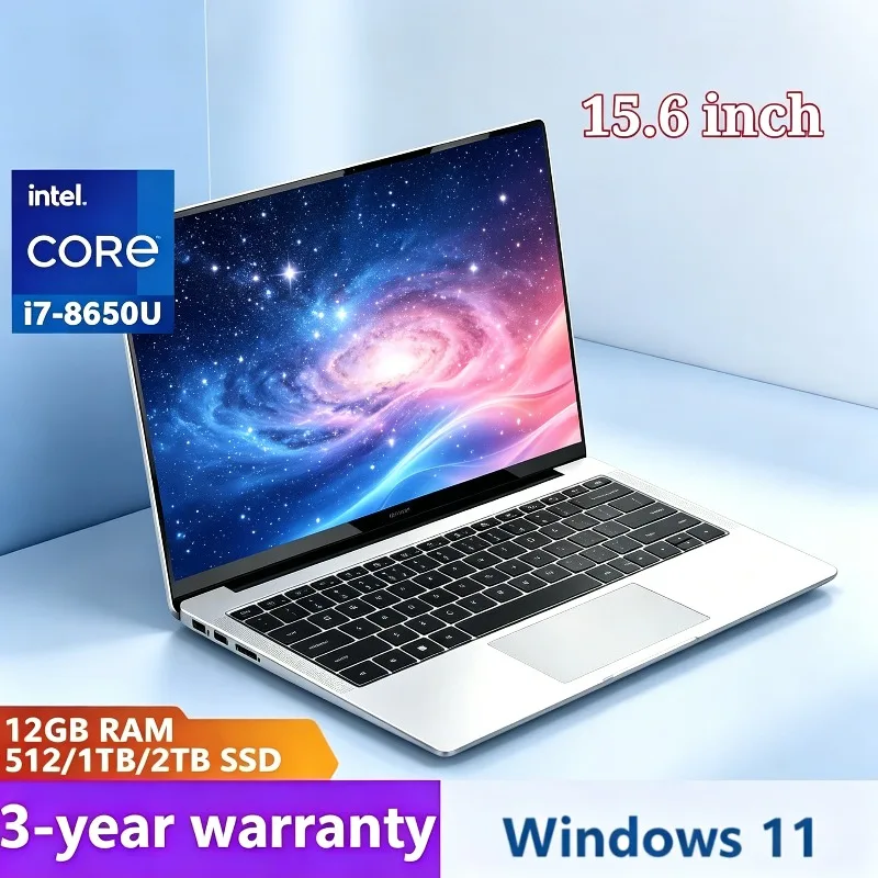 2026 윈도우 11 인텔 코어 i7 8650U 노트북 새제품, 12GB 램, 1TB/2TB SSD, 사무용/학습용 노트북 컴퓨터 PC