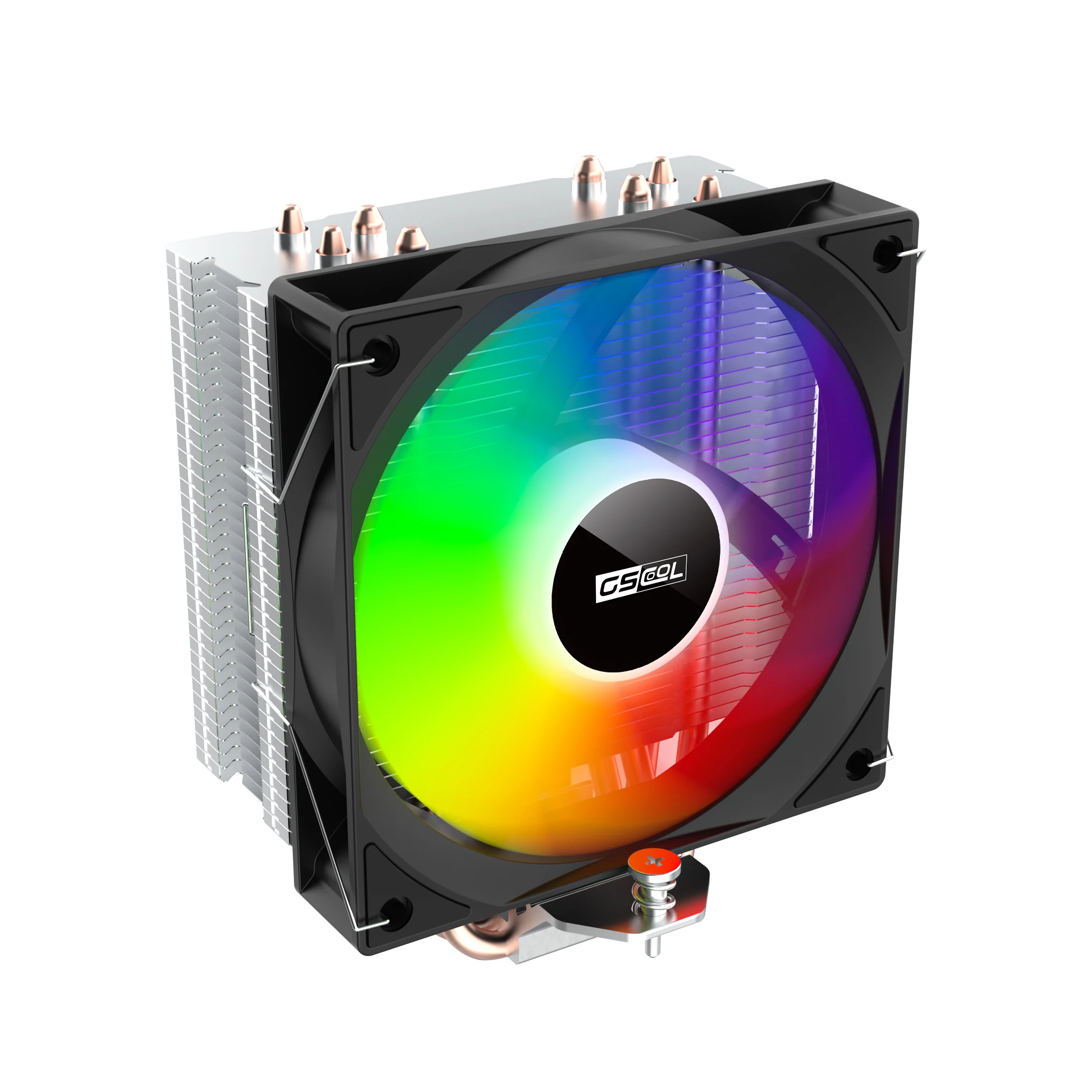 GSCOOL G-400K Computer CPU Cooler with Four Copper Tubes and ARGB desktop Cooling Fan Tower-Style Air-Cooling System
