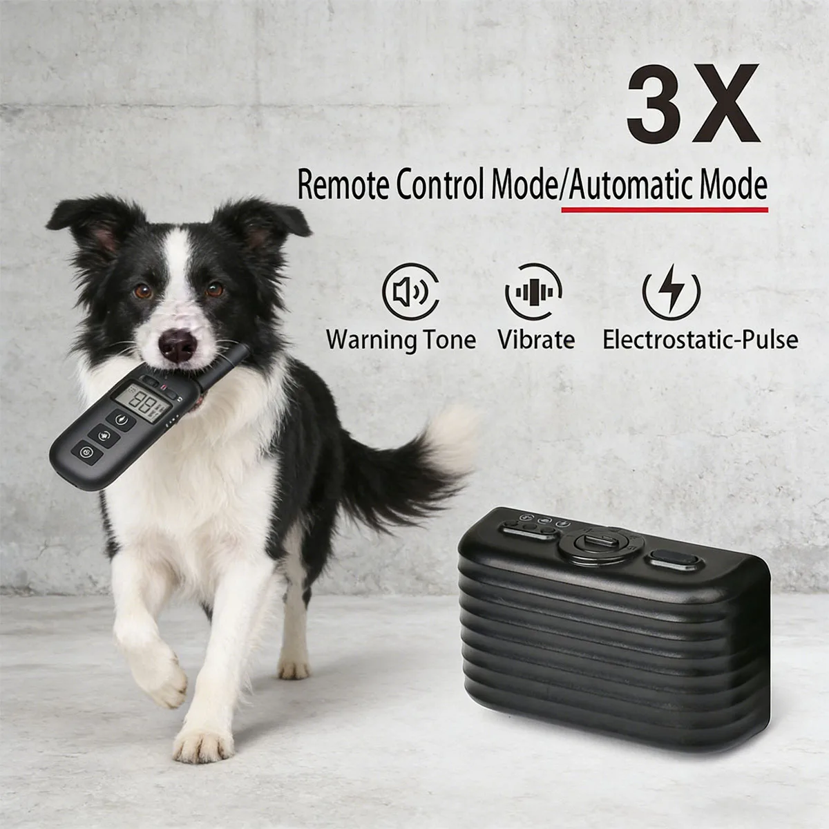 

Dog Training Collar, Dog Bark Collar Anti Barking Dog Training E-Collar, with 2000ft Remote for All Breeds IPX7 Waterproof