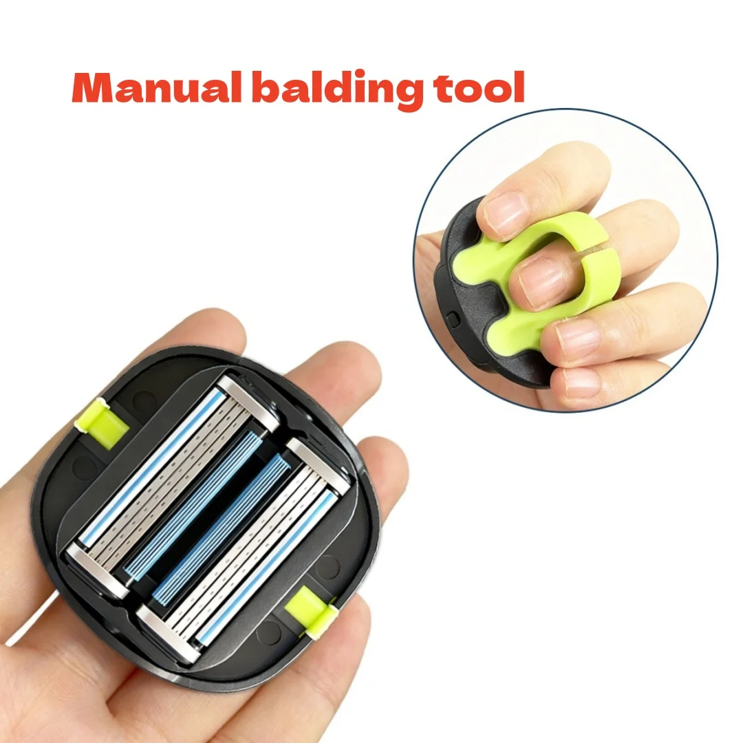 Barbeador masculino com várias lâminas: barbearia sem esforço para cabeça e corpo, unissex, lavável, barbeia limpo e com precisão em uma só passada. ﻿