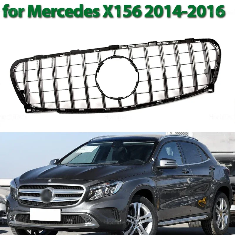 For Mercedes-Benz GLA Class X156 pre-facelift GLA180 GLA200 2014-2016 Front Bumper Hood Kidney Grill Racing Grilles Replacement