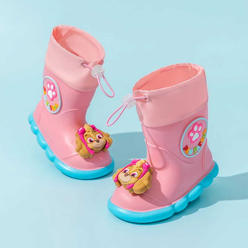 PAW PATROL Girls Boys Baby Kids Non-Slip Cute Comfy Outdoor Lightweight Stereoscopic Summer Cartoon Scuff Breathable Rain Boots