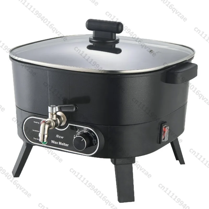 6L Stainless Steel Electric Wax Melting Machine, Black Wax Heater, for Candle Makers
