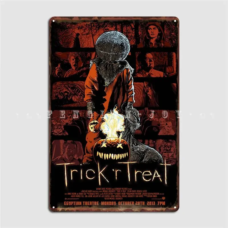 Trick R Treat Artwork Metal Plaque Poster Cinema Living Room Club Bar Personalized Wall Plaque Tin Sign Poster