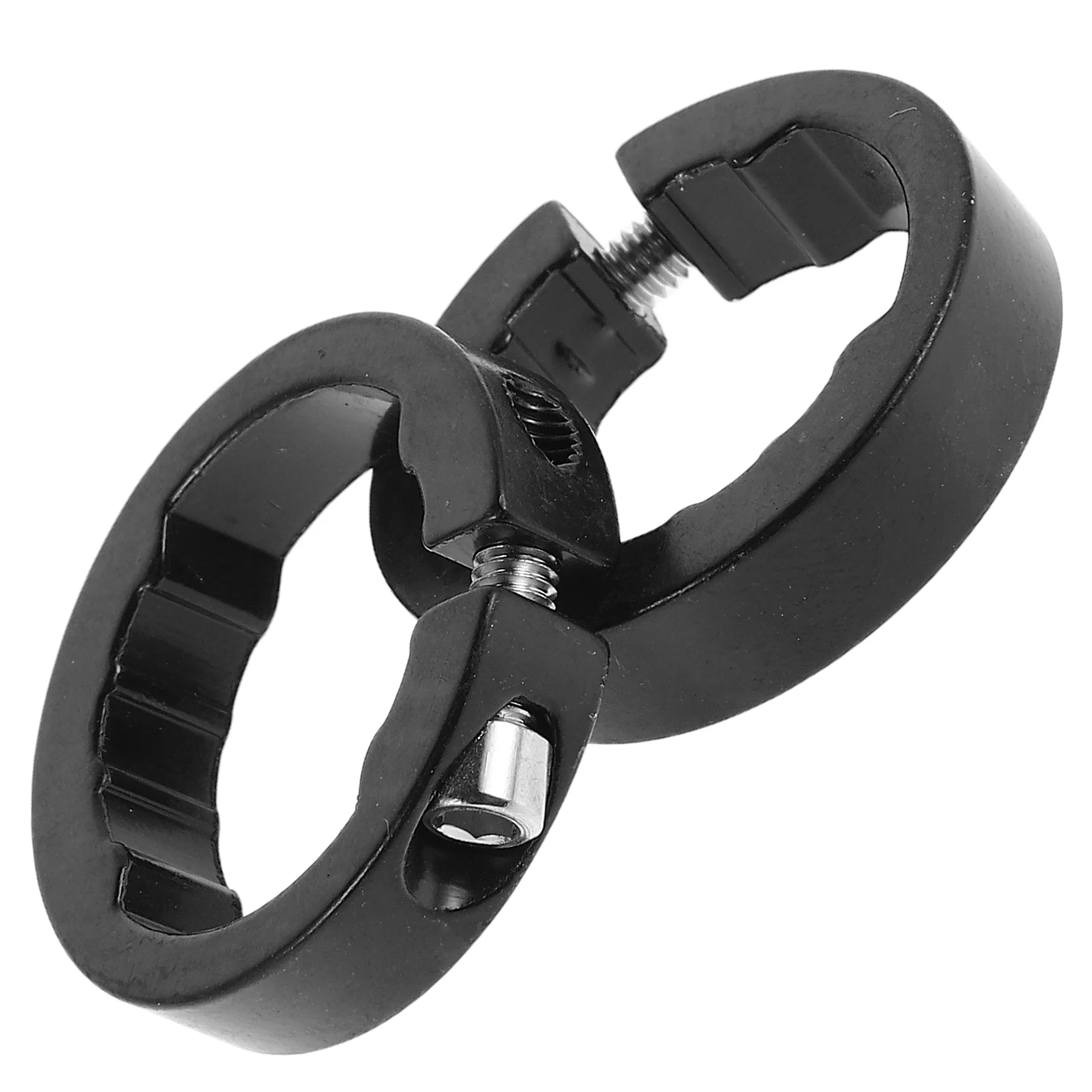 

2 Pcs Bicycle Grips Clamp Ring Handlebar Fixing Bike Clamping Black Aluminum Rings