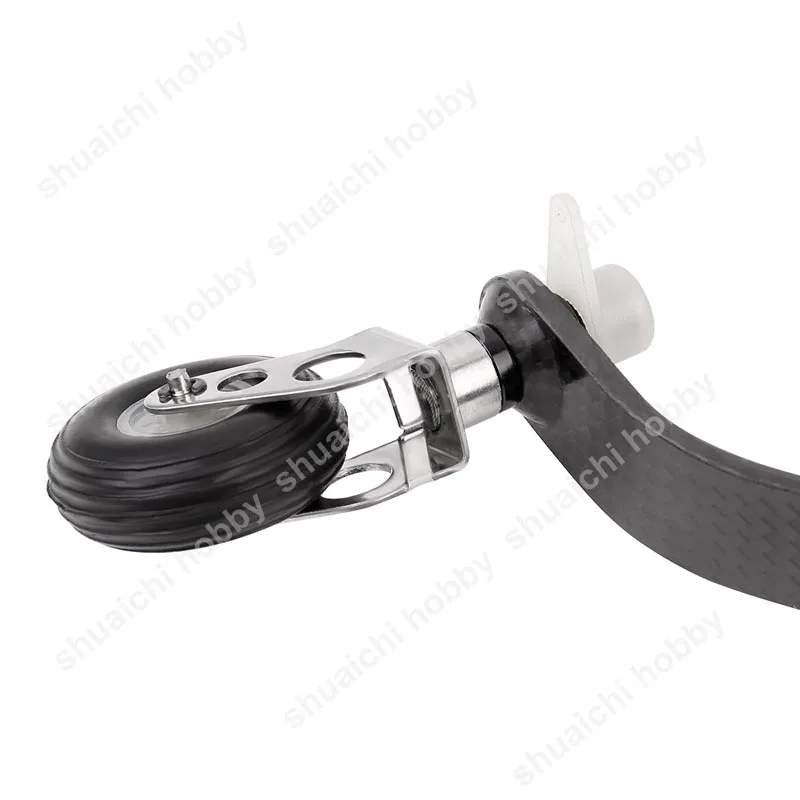 Kit d'Assemblage de Roue Arrière en Fibre de Carbone pour Train d'Atterrissage, pour Modèle d'Avion RC, 26CC/50CC/100CC, 1 Ensemble