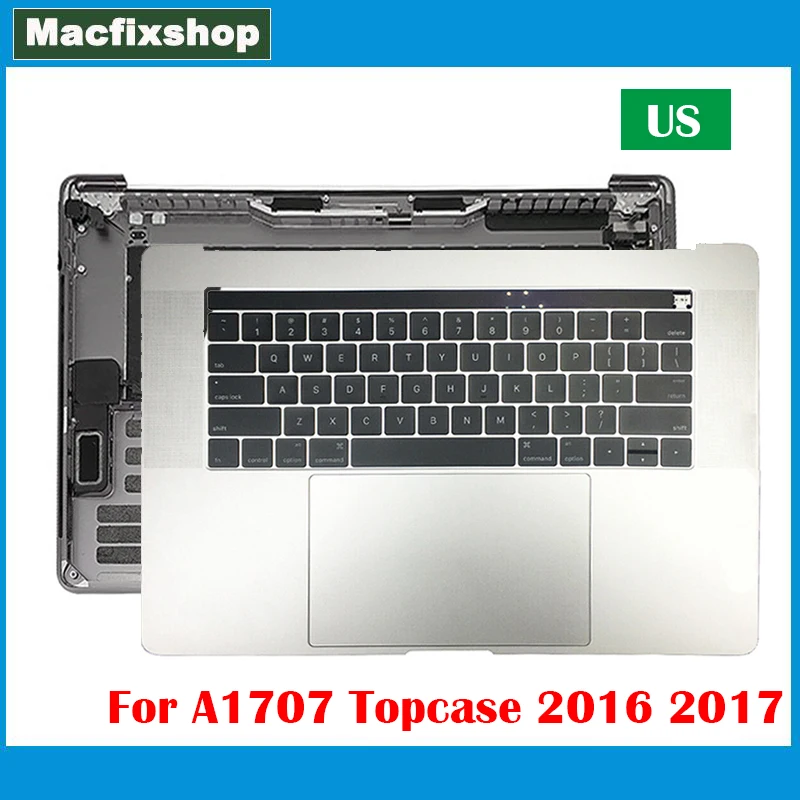 

Оригинальный A1707 Topcase Для MacBook Pro 15 "A1707 Top Case US клавиатура с подсветкой трекпад Сенсорная панель серый серебристый 2016 2017