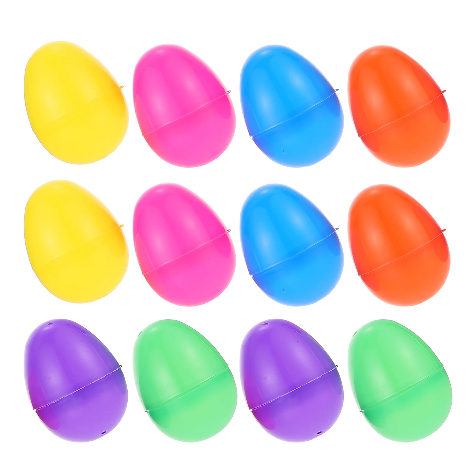 12 Pcs Imitation Eggs Toy Decorative Easter Empty Children's Toys Wedding Plastic Fillable Playthings