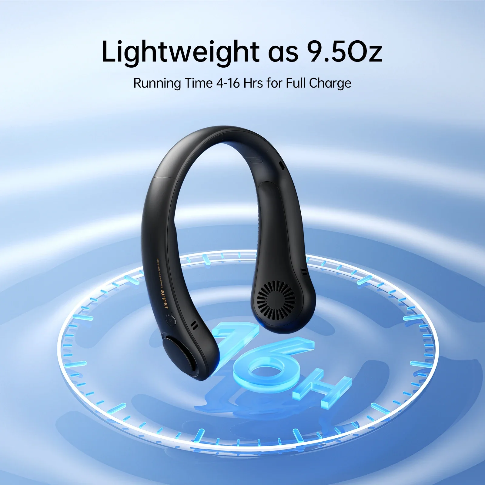 Portable Neck Fan,Hands-Free Bladeless, 5 Speeds,4000 mAh Rechargeable Battery,Twistable Operated Wearable Neckband Fan