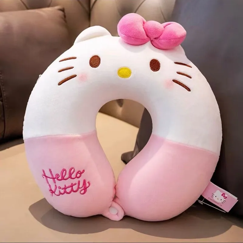 

New Sanrio Hello Kitty anime cartoon U-shaped pillow high elastic neck pillow Pochacco travel portable neck collar nap pillow