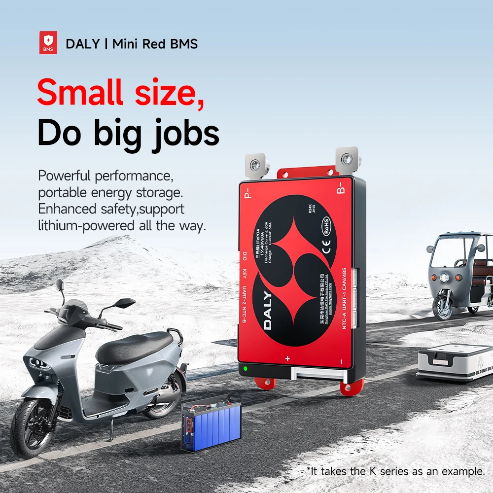 DALY BMS 4S 8S 16S 100A 150A 200A 250A مع وحدة WiFi CAN RS485 لوح حماية الاتصالات لبطارية ليثيوم LiFePO4