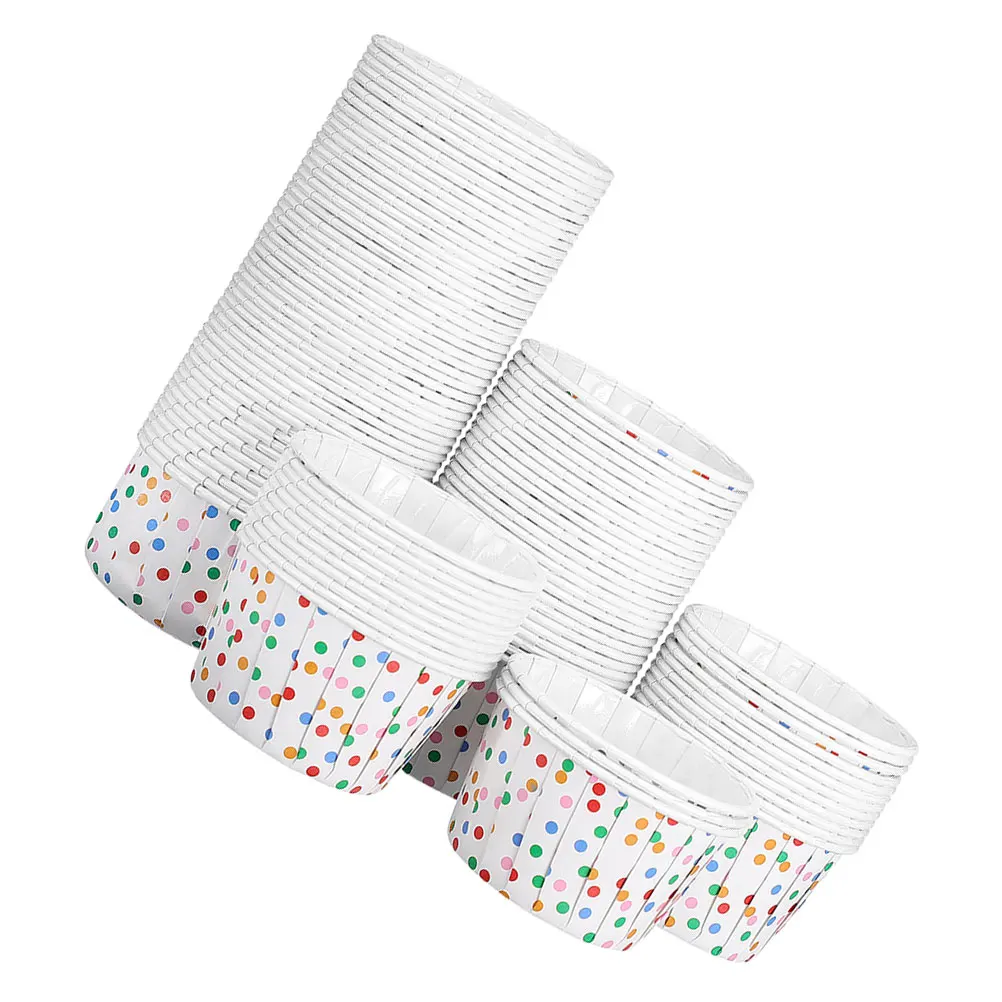 

300pcs Ice Cream Sundae Cups Muffin Cases Disposable Ice Cream Cups Cupcake Liners Paper Baking Cases For Baking