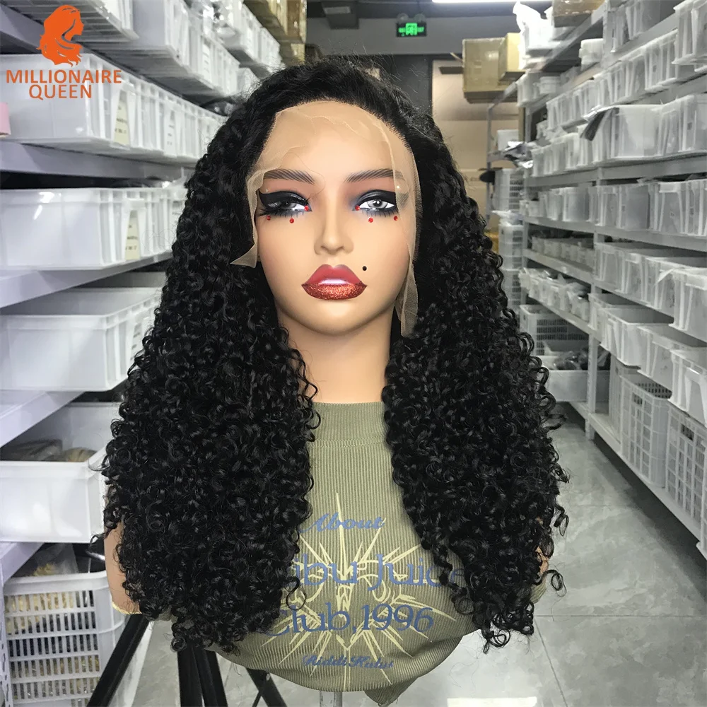 

Millionaire Queen 3B3C Burmese Pixi Curly Human Hair Wigs Brazilian Pixie Curls 5x5 Lace Frontal Wig For Women13x4 Lace Wigs