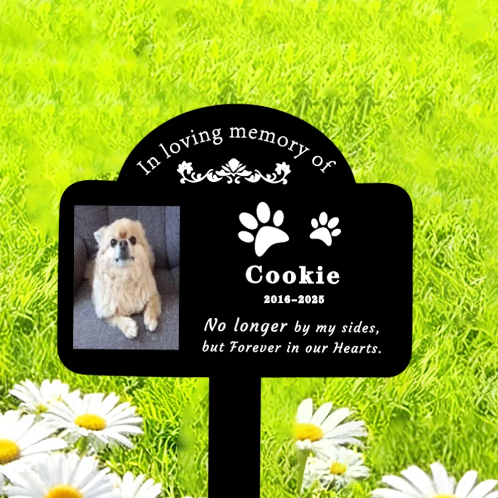 Personalized Pet Memorial Garden Stake Custom Photo Acrylic Grave Marker Dog Cat Remembrance Decor Heartfelt Pet Loss Gift view 3