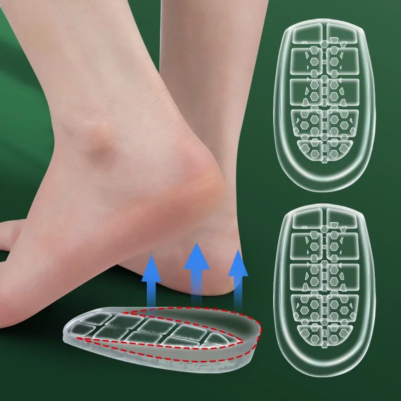 

Гелевые пятки Спортивные амортизирующие стельки противоскользящие самоклеящиеся стельки